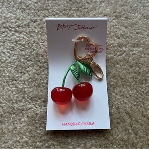 Betsey Johnson Cherry Handbag Charm NWT